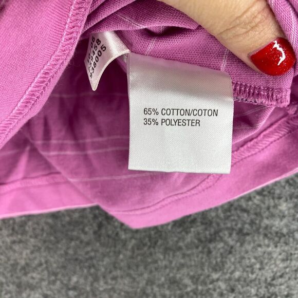 Adidas Activewear Polo Shirt Women S Small Pink Striped Collared ClimaLite - Picture 6 of 9